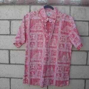 Reyn Spooner Men's Cotton Blend Short Sleeve Pullover Shirt Medium
